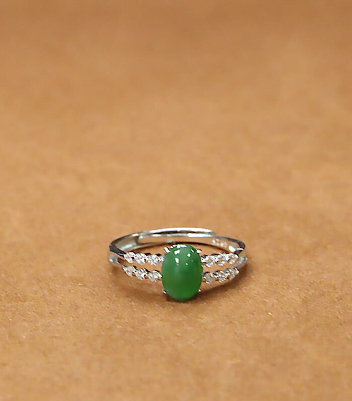 【ATTHIS】天然翡翠戒指 s925銀鑲嵌款