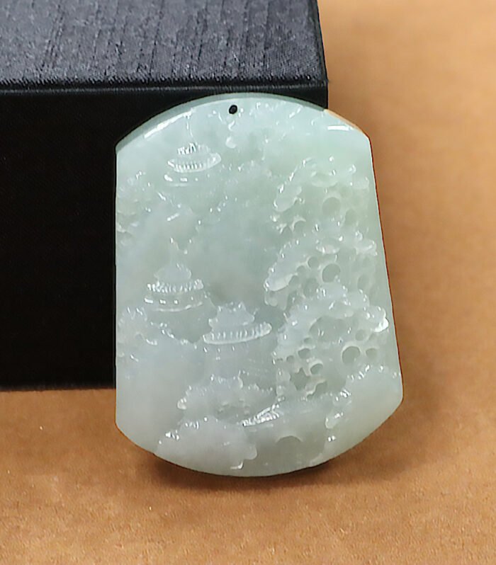 【ATTHIS】天然翡翠山水牌 54x38x13mm